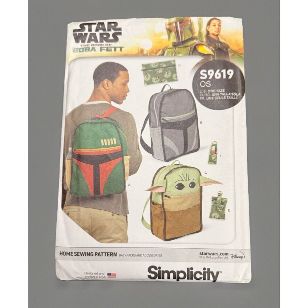 Simplicity Pattern S9619 Star Wars Book Of Boba Fett Backpack